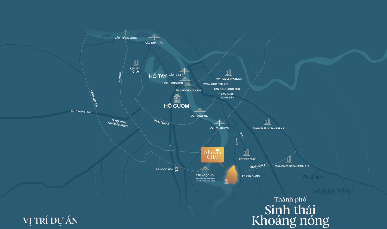 Vị trí dự án Alluvia City Văn Giang