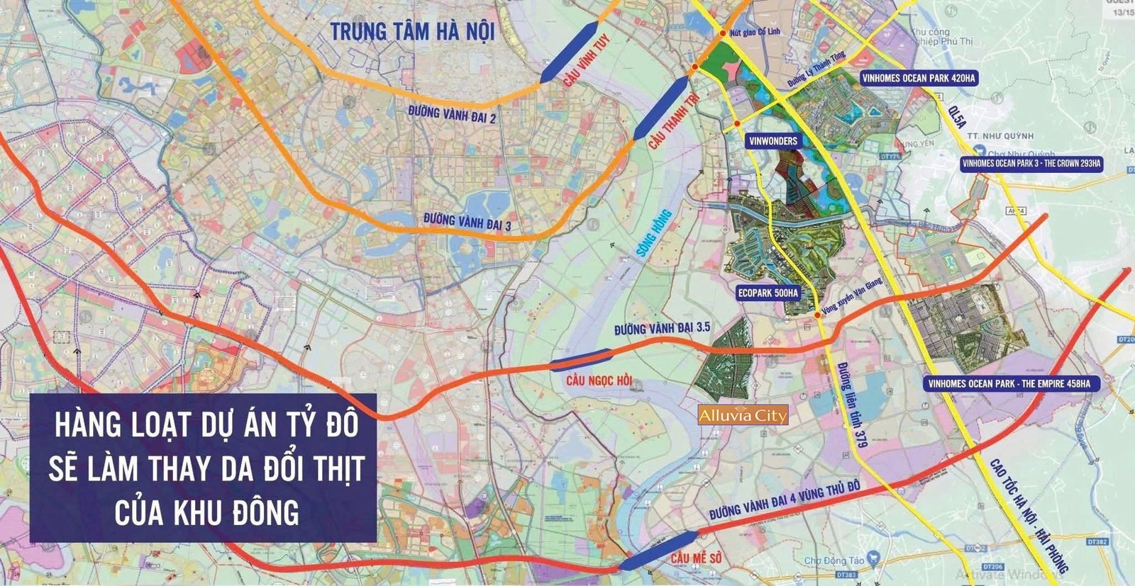 Vị trí dự án Alluvia City Văn Giang